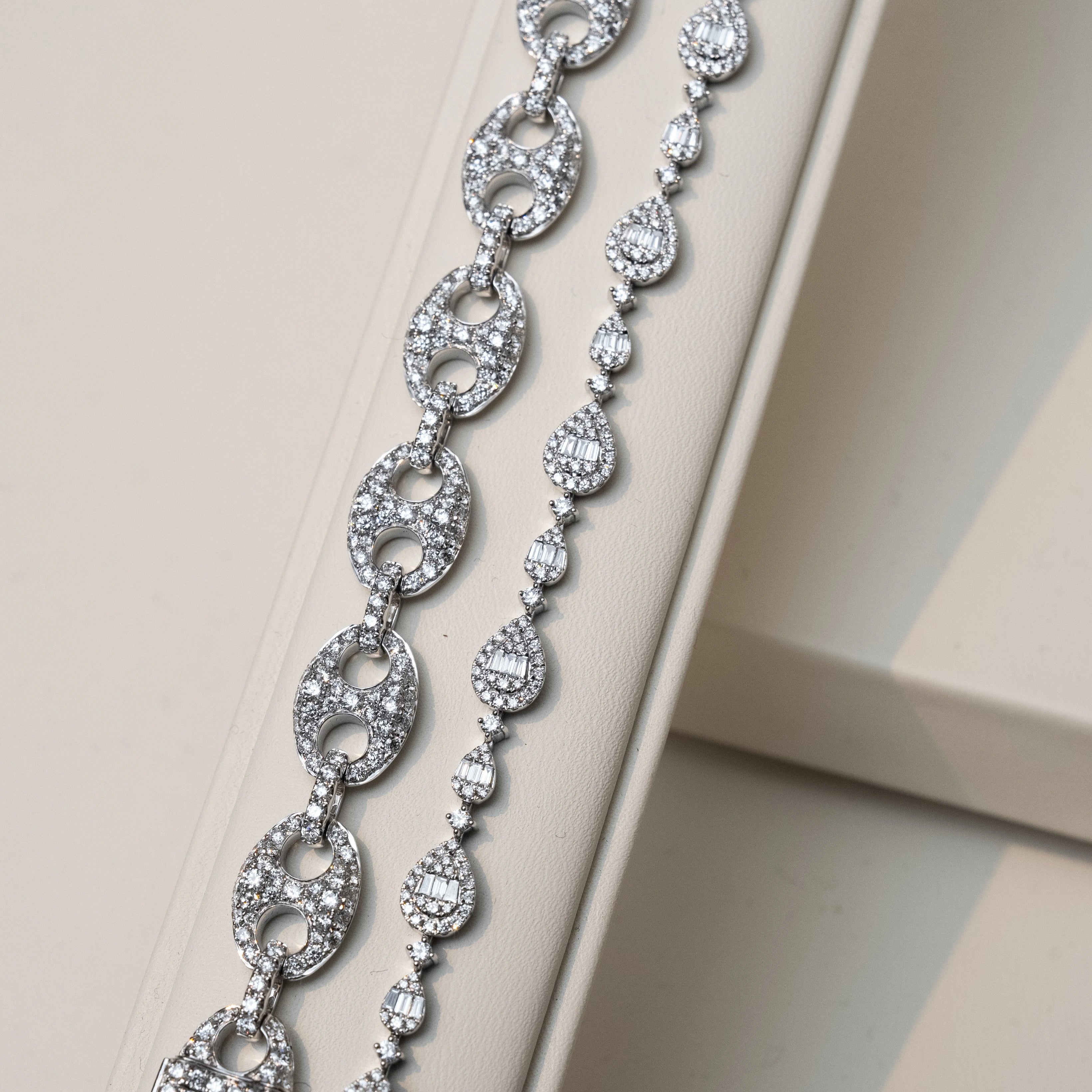 Chain Pave Diamond Bracelet