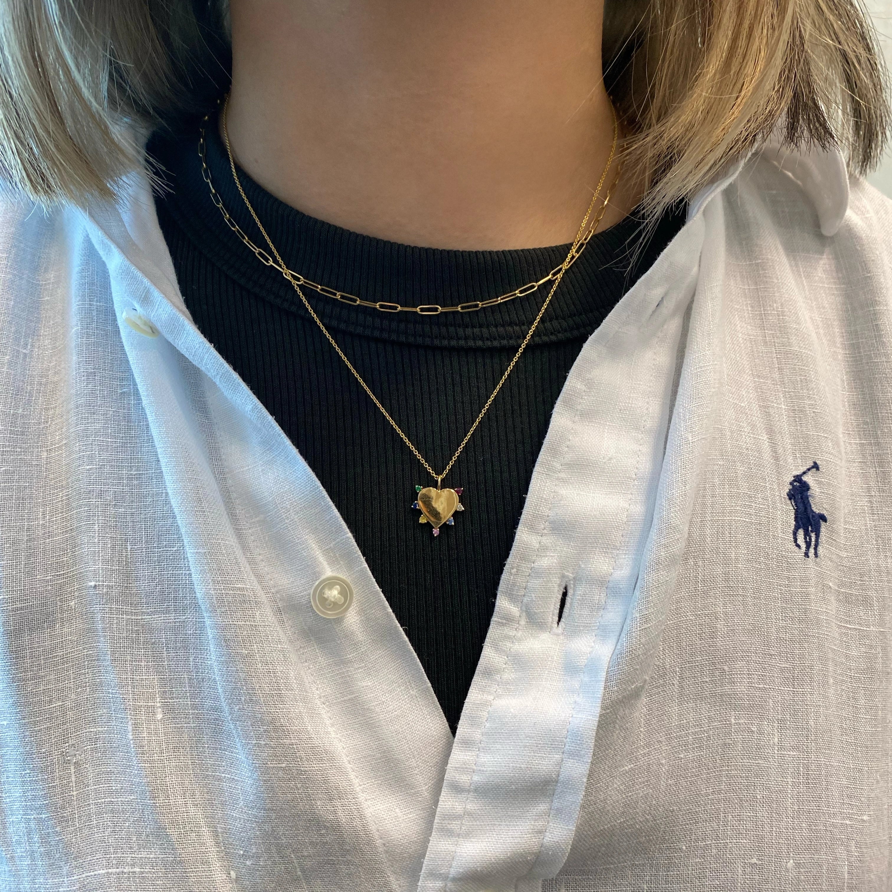 Colorstone Heart Necklace