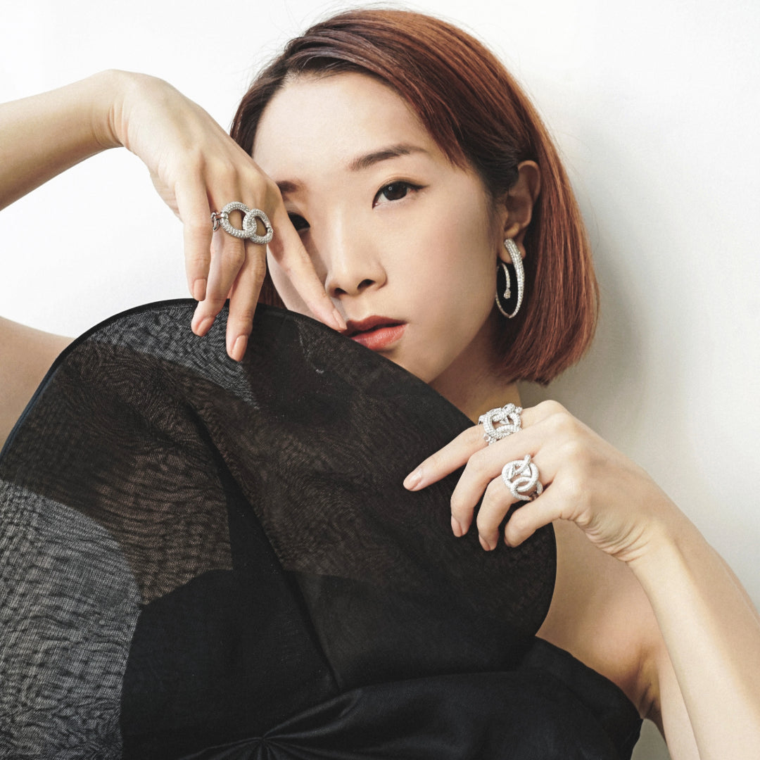 Modern Diamond Hoops