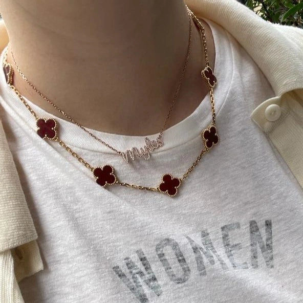 Personalized Diamond Script One Name Necklace